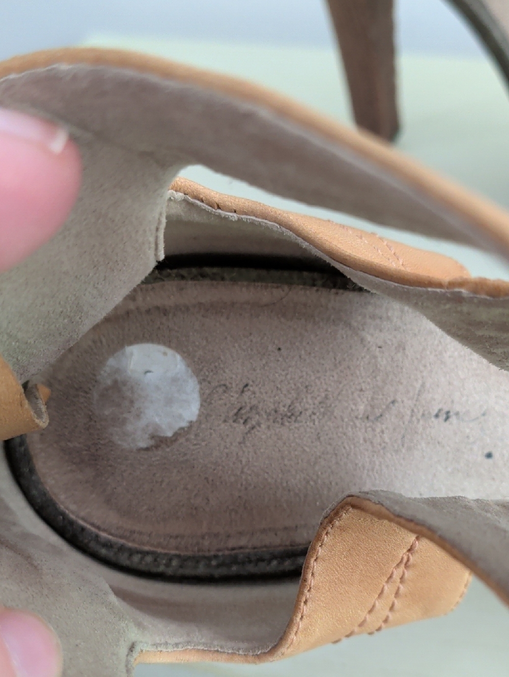 Elizabeth And James Camel And Green Leather Stiletto Sandals Size 8.5 - Picture 14 of 14